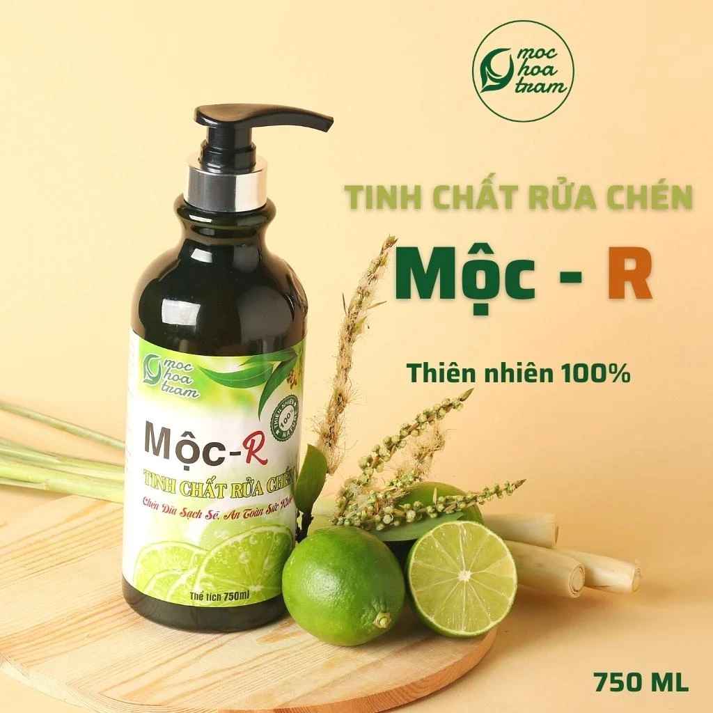 Rửa chén Mộc R Mộc Hoa Tràm, 100% thiên nhiên, sản phẩm từ tinh dầu thiên nhiên